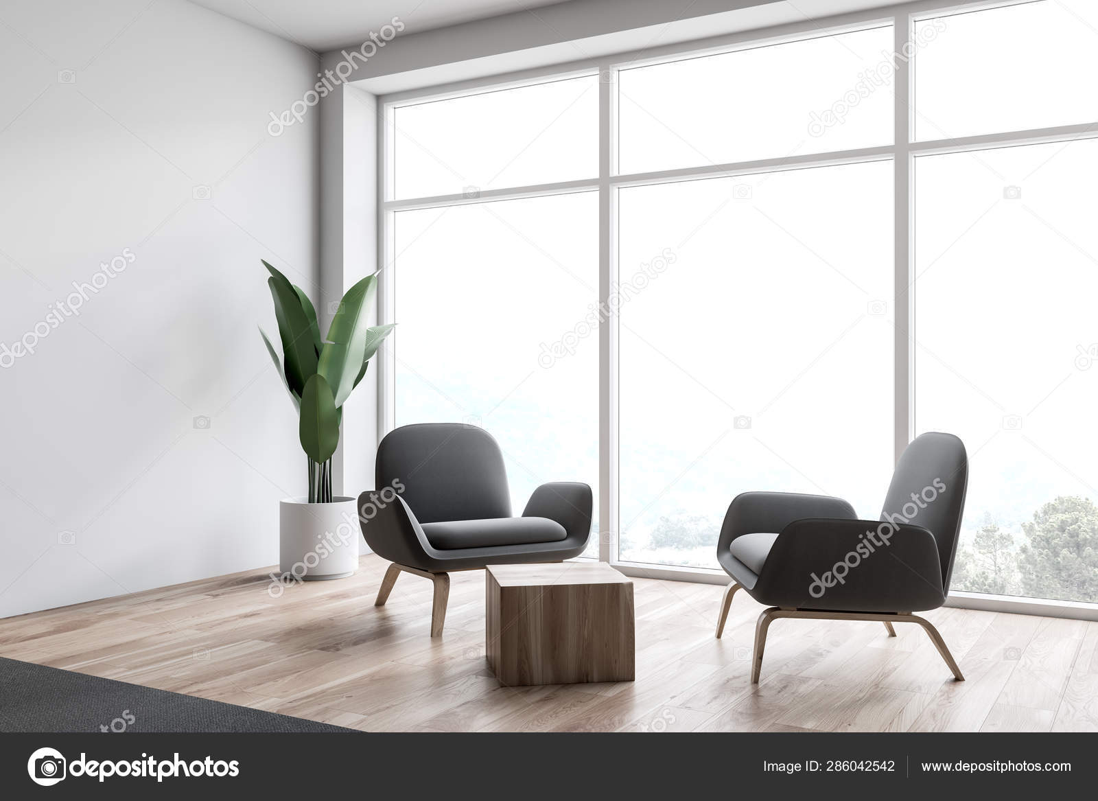 White Office Waiting Room Corner With Armchairs Stock Photo C Denisismagilov 286042542