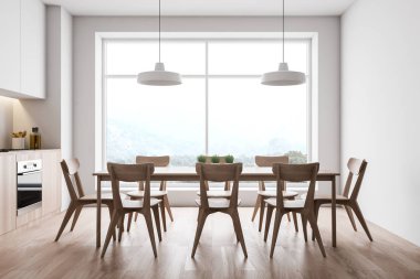 Modern loft beyaz mutfak iç