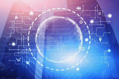 Şehirde küresel internet arayüzü