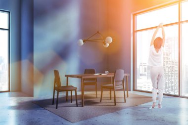 Gri yemek odası iç Kadın