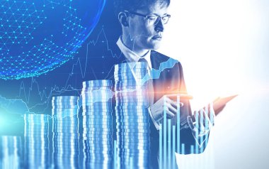 Tabletli adam, küresel ticaret grafiği