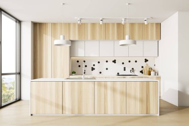 Ada ile ahşap mutfak iç