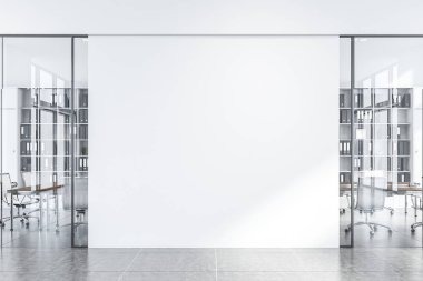 Toplantı odası ile beyaz ofis salonu, alay