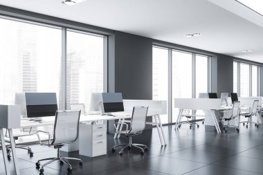 Modern gri loft açık alan ofis