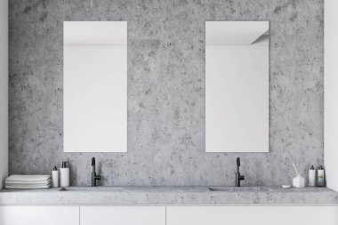 Beyaz ve taş banyo lavabo sularının kapatılması