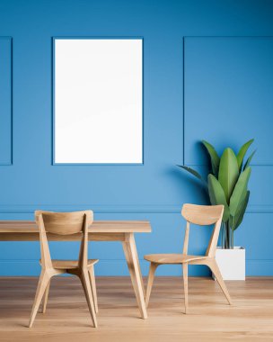 Mavi yemek odasında posteri