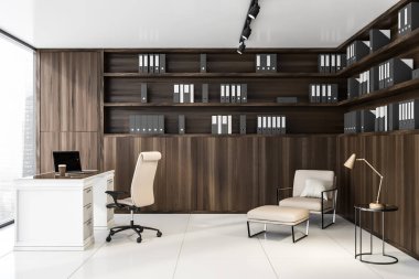Salonlu Ahşap Ceo ofisi