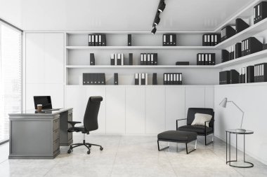 Lounge ile Beyaz Ceo ofisi