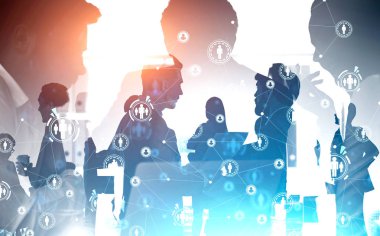 Ofisteki yöneticiler, sosyal ağ arayüzü