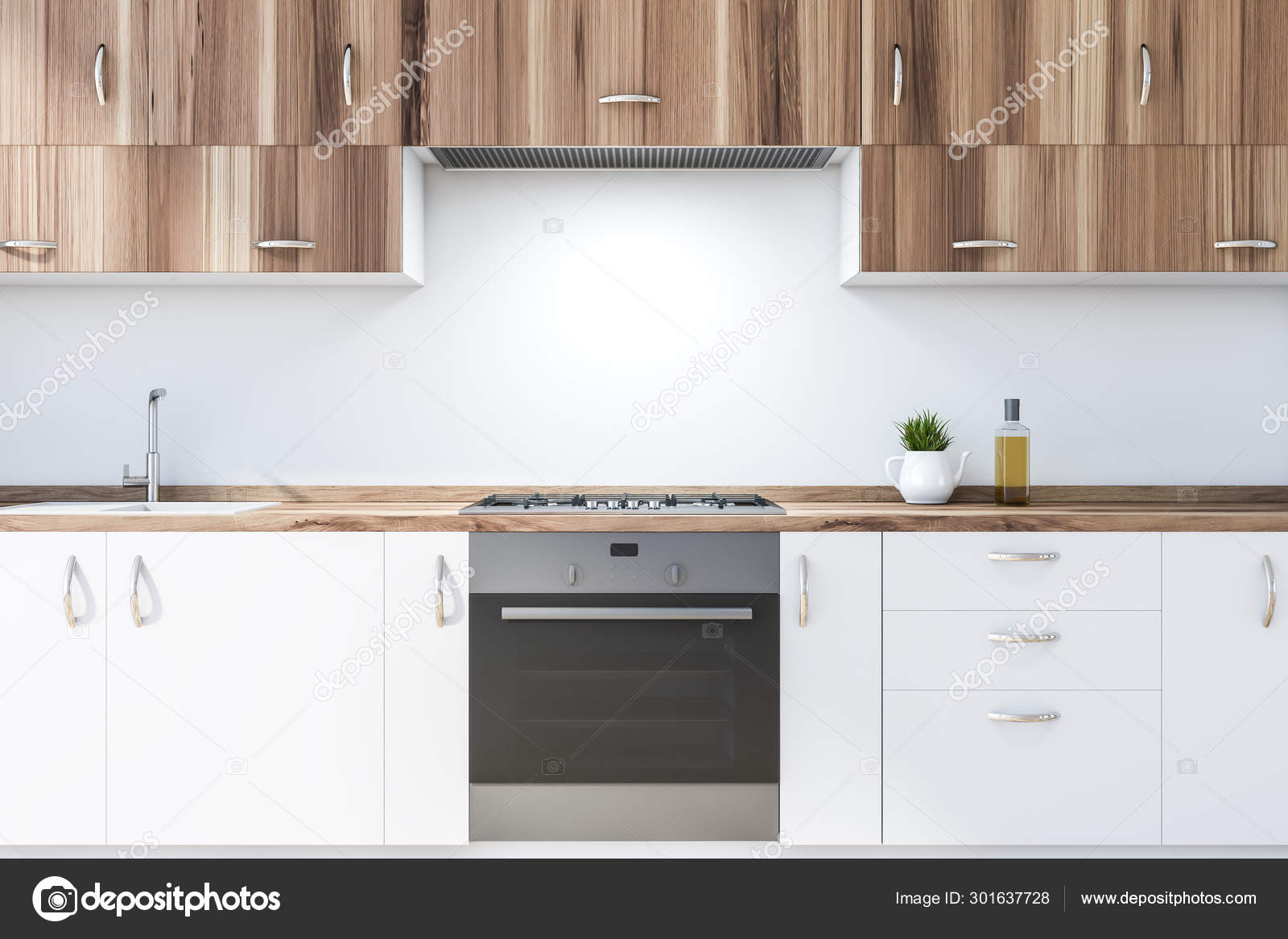Close up of white kitchen countertops — Stock Photo © denisismagilov  #301637728, image size:1600x1167
