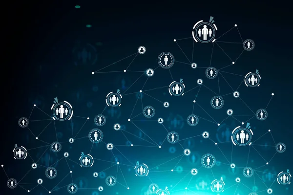 Mavi yeşil üzerinde sosyal ağ simgeleri