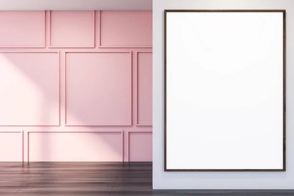 ポスター付きピンクの空室 — ストック写真