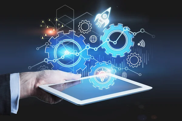 Tablet ile adam el, başlangıç arayüzü