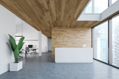 Açık alan ofisinde resepsiyon