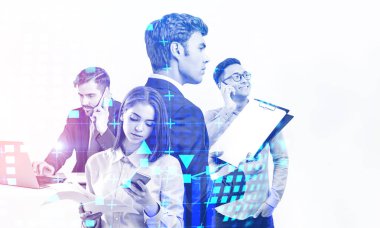 Birlikte çalışan farklı iş adamları