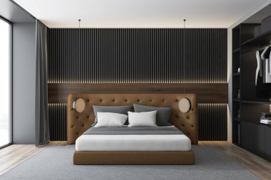 Gardırop ile lüks yatak odası iç