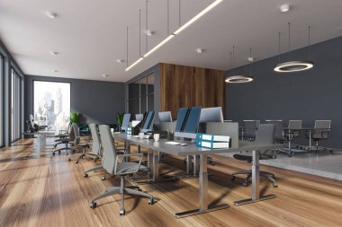 Açık alan ofis toplantı salonu ile gri