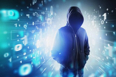 Tanınamayan hacker ve ikili sayı arayüzü