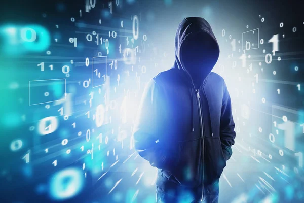 Tanınamayan hacker ve ikili sayı arayüzü