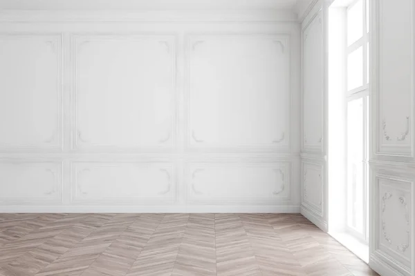 Puste luksusowe białe wnętrze pokoju — Zdjęcie stockowe