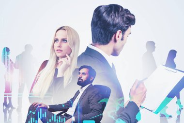 İş ekibi ve gelecek arayüzü