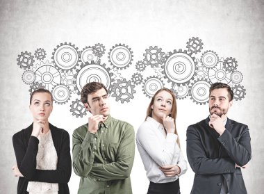 İş ekibi ve vites çizimi