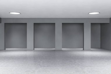 Endüstriyel tarzda boş beton bina
