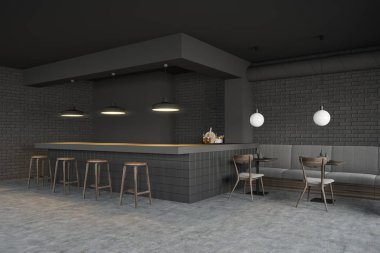 Kanepeli modern bar köşesi.