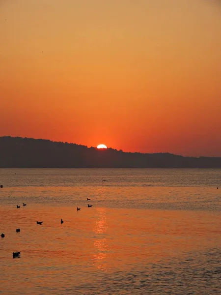 Meditative sunrise on the sea, Early morning