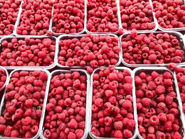 bir plaka üzerinde sulu ahududu