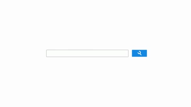 フレーズは、白い背景にインターネット検索エンジンラインでテキストジョブを見つける. — ストック動画