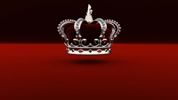 Royal Gold Crown Royal Gold Crown Jewelry Shiny Metal Kingdom — Stock Video