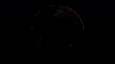 Earth uzay ve dünya gezegeni. Batı Yarımküre. NASA 3D Rendering tarafından döşenmiş bu görüntü elemanları