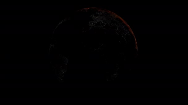 惑星地球空間と惑星地球 西半球 Nasa レンダリングによって提供されるこのイメージ要素 — ストック動画