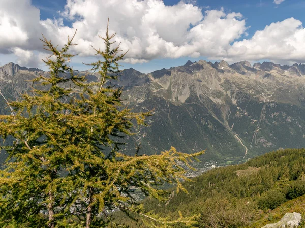 mesafe sivri kaya zirveleri ile dağ manzara, Alpler