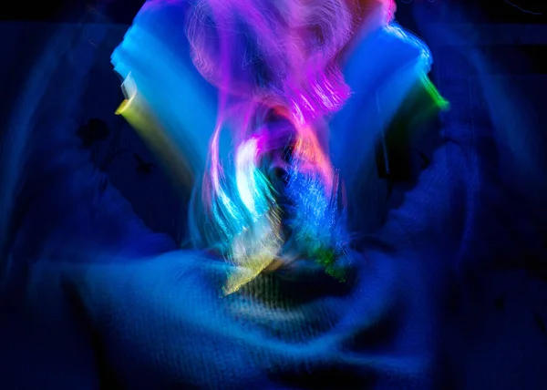 Light Fantasies Fuzzy Beautiful Colorful Light Paintings Abstract Light Lines — Stock Photo, Image