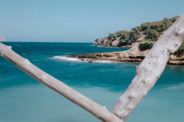 Alcudia Içinde Mallorca la Victoria turkuaz plaj ve Balear Adaları illot