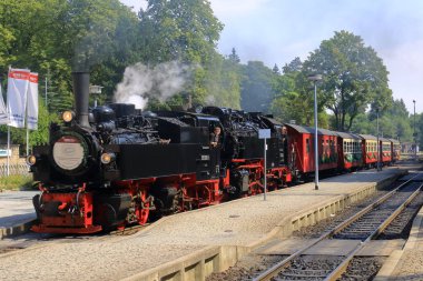 Harz, Almanya Brockenbahn üzerinde eski tren