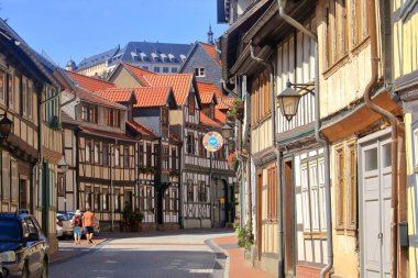 Eski tarihi şehir Stolberg, Harz, Almanya