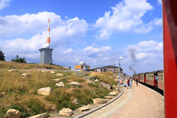 Vecchio treno sulla Brockenbahn ad Harz, Germania — Foto Stock