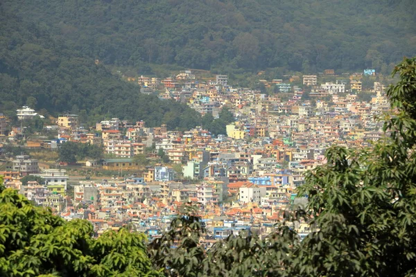 Panoramic View to the dusty Kathmandu, Capital of Nepal