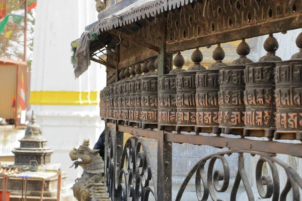 Roues de prière au Stupa à Katmandou, Népal — Photo