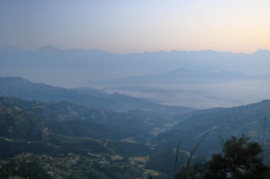 Himalaya Sıradağları, Nepal gündoğumu güzel ilk ışık