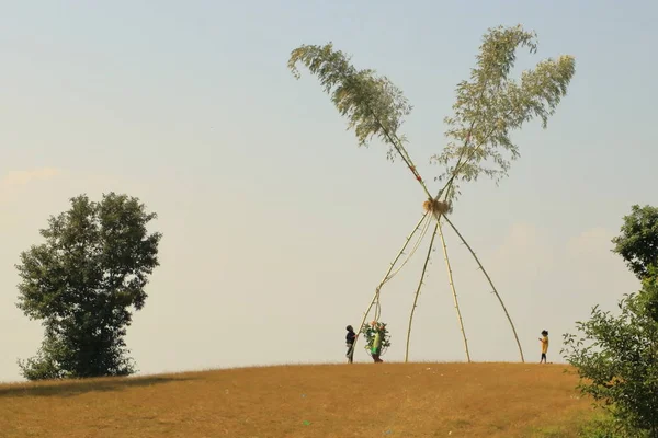 Nepal 'de dashain salıncak