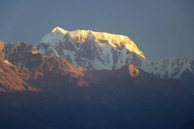 Sabah manzarası, Sunrise de Annapurna Sıradağları, Pokhara, Nepal