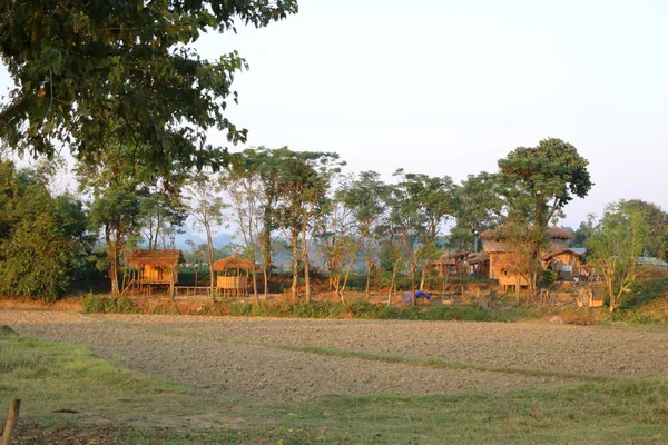 Пейзаж поля в Непале — стоковое фото