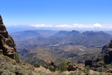 Gran Canaria Ispanya Pico de la Nieves Dağları ambiyansı Telekom kuleleri