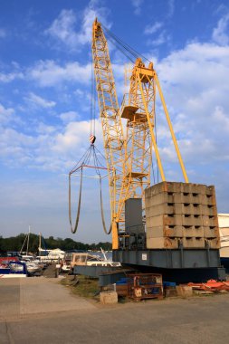 Werder/Havel, Potsdam, Brandenburg, Almanya'da Marina'da Tekne Vinci
