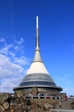 Jested kulesi, Çek Cumhuriyeti Liberec yakınlarındaki turistik, Avrupa, Tv yayın kulesi