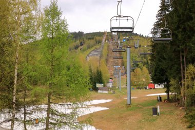 Yaz aylarında Harrachov kayak atlama görünümü